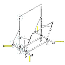 STABILISATEURS BARRES ASYMETRIQUES / PARALLELESLOT DE 4