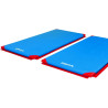 Fully assembling gymnastics mats with reinforced corners