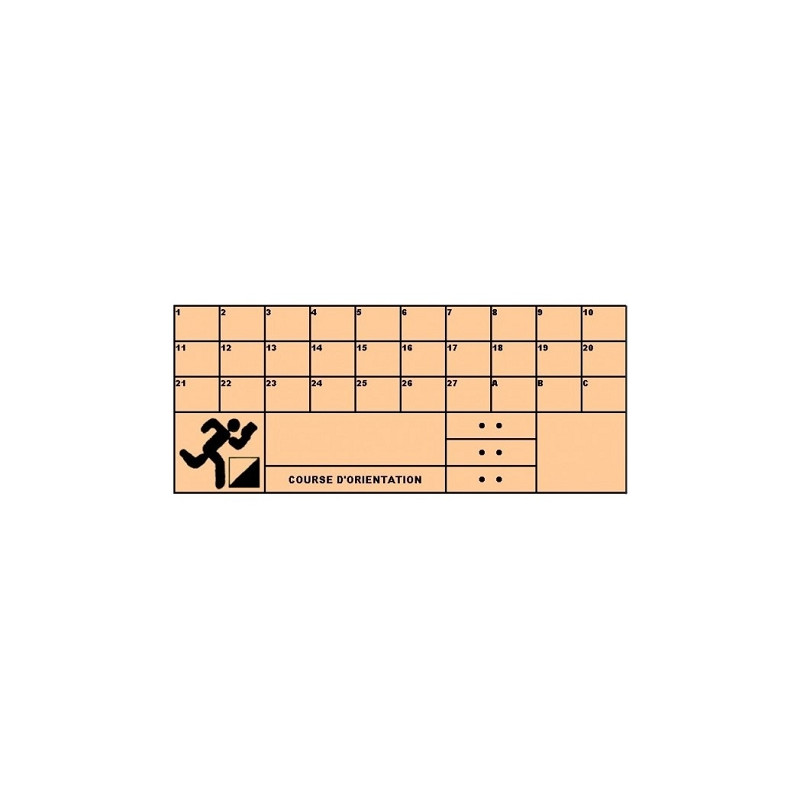 Cartons de controle pour course d'orientationlot de 50