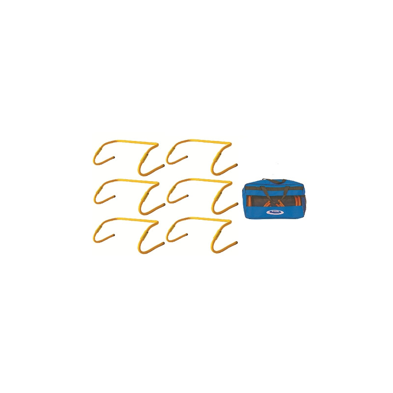 Foldable variable height step hurdlesset of 6