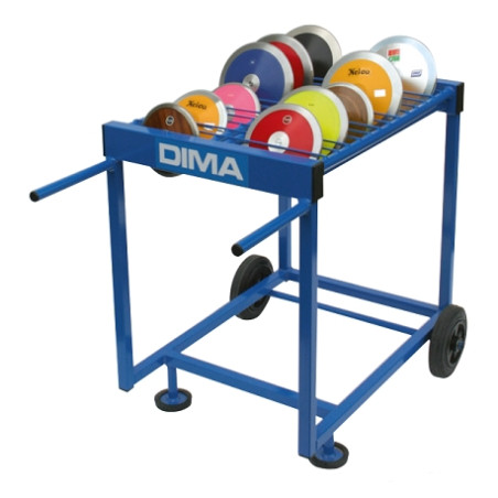 CHARIOT DE TRANSPORT DE DISQUES ATHLÉTISME |CAPACITÉ 28 |DIMASPORT