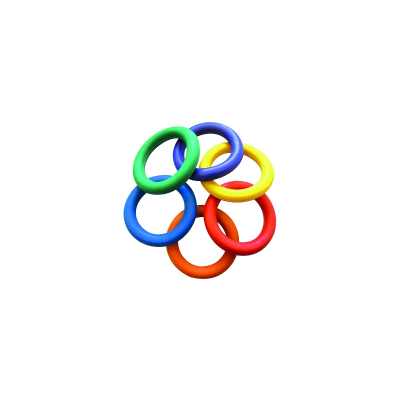 Anneaux caoutchouc - lot de 6
