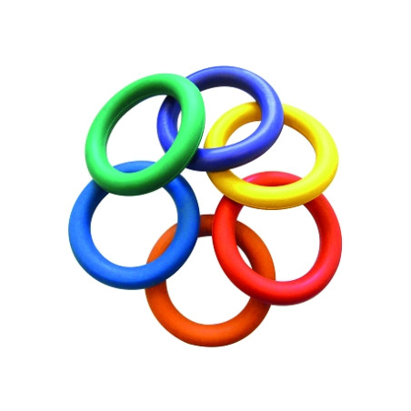 Anneaux caoutchouc - lot de 6