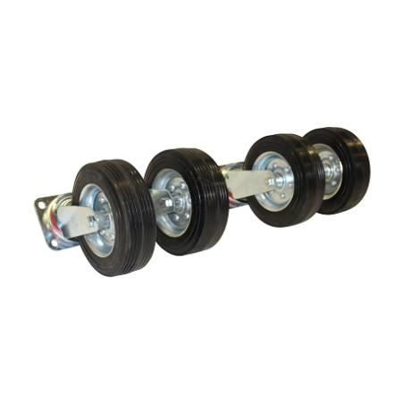 Jeu de 4 roues pivotantes pour garage rangement perche