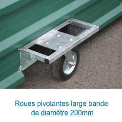 Garage sur roues fixes pour sautoir hauteur challenger6.50 x 3.80m