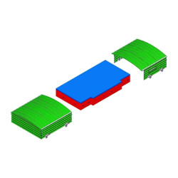 Garage sur roues fixes pour sautoir hauteur challenger i.a.a.f.6.50 x 4.80m