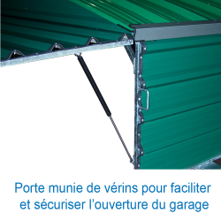 Garage / abri extérieur pour rangement matériel 5.10 x 2.20 x 1.90 m