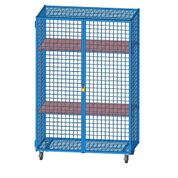 ARMOIRE RANGEMENT GRILLAGÉE MATÉRIEL MOBILE 120X70X183CM - DIMASPORT