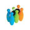 Multicolour plastic bowling set (6 skittles + 2 balls)